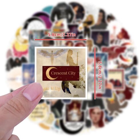 ملصقات Crescent City 110 قطعة من ملصقات Crescent City Merch الفينيل الجمالية المقاومة للماء لزجاجة المياه والكمبيوتر المحمول والأمتعة ولوح التزلج والكمبيوتر المحمول للفتيات والأطفال والمراهقين والبالغين in Kuwait