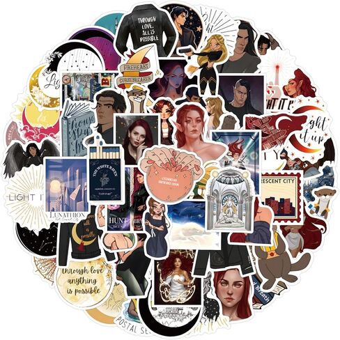 ملصقات Crescent City 110 قطعة من ملصقات Crescent City Merch الفينيل الجمالية المقاومة للماء لزجاجة المياه والكمبيوتر المحمول والأمتعة ولوح التزلج والكمبيوتر المحمول للفتيات والأطفال والمراهقين والبالغين in Kuwait