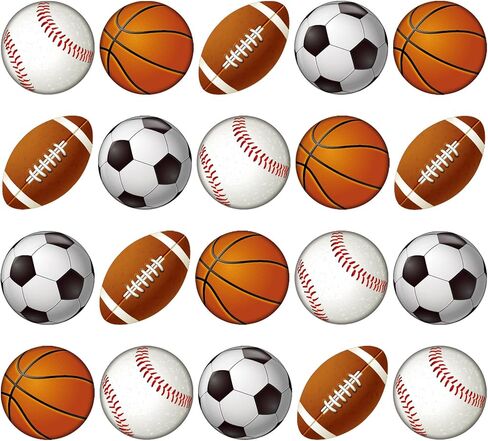Sports Balls Stickers Basketball Football Baseball Soccer Stickers for Kids Sports Themed Party Decoration Supplies 200Pcs in Saudi Arabia