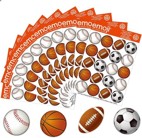 Sports Balls Stickers Basketball Football Baseball Soccer Stickers for Kids Sports Themed Party Decoration Supplies 200Pcs in Saudi Arabia