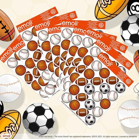 Sports Balls Stickers Basketball Football Baseball Soccer Stickers for Kids Sports Themed Party Decoration Supplies 200Pcs in Saudi Arabia