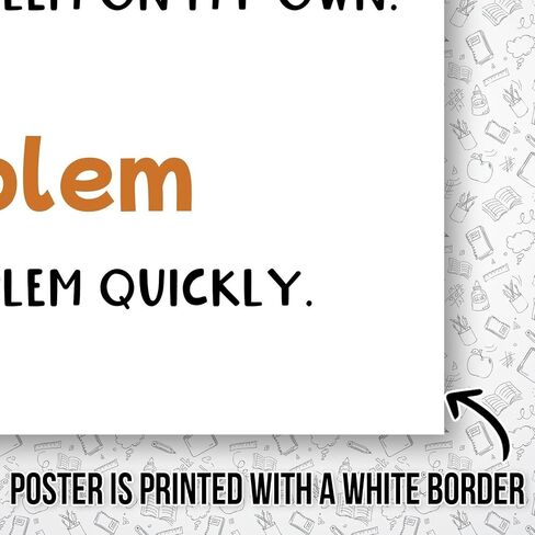 Size of The Problem - Therapy Mental Health Classroom Poster - 12 x 18 Inches - for Bulletin Board - Classroom Decor - Educational Prints - Teachers Educator Made in USA - HDP0652 in Saudi Arabia