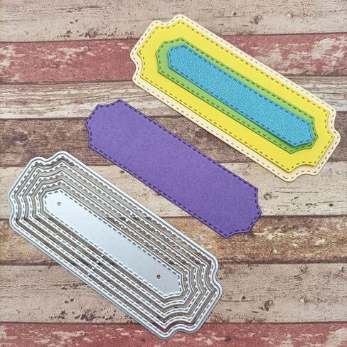 Metal Film Die Cuts Film Strip Banner Tags Ribbon Bookmark Cutting Dies Embossing Stencils Template Mould for Card Making Decoration and DIY Scrapbooking Album in Saudi Arabia