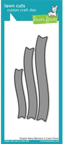 LAWN FAWN Lawn Cuts Custom Craft Die-Simple Wavy Banners, White in Saudi Arabia