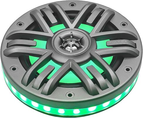 RECOIL M1-65K Complete 6.5 Inch 2-Way Marine Boat & UTV/ATV Coaxial Speaker System with RGB LED Lighting Rings, RGB LED Controller, Include Dark Silver & White Grilles, 4Ohm, MAX 240W Pair in Saudi Arabia