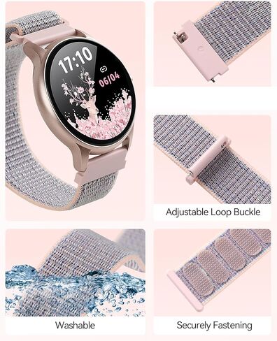 أحزمة ساعة Parsonver 22 مم متوافقة مع ساعة Samsung Galaxy Watch 3 Band 45mm/Galaxy Watch 46mm/Gear S3 Frontier/Classic Band، LW11، SPROD1 سوار الساعة الذكية، أشرطة نايلون للرجال والنساء، عبوتان in Kuwait