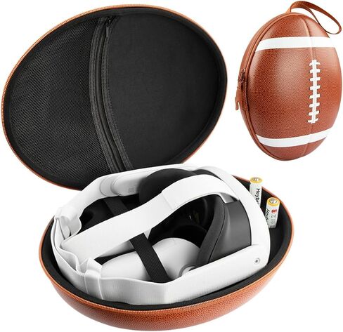 حقيبة حمل RGEEK متوافقة مع Quest 3 وأجهزة التحكم، مساحة كبيرة صلبة، حماية أثناء السفر، مقاومة للماء، لون الرجبي in Kuwait