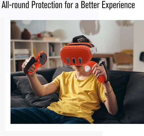 IFOYO 5 in 1 Silicone Accessories, VR Protective Case Set for Meta Quest 3, Controller Grip Cover, VR Shell Cover, Face Cover, Protective Lens Cover for Oculus Quest 3 (Black) in Saudi Arabia