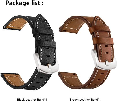 LDFAS Compatible for Fossil 22mm Band, (2 Pack) Leather Strap Compatible for Fossil Gen 5 Carlyle/Julianna/Garrett HR, Q Explorist Gen 4/3, Sport 43mm, Gen 5E 44mm Smartwatch in Saudi Arabia