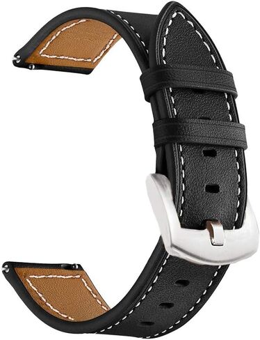 LDFAS Compatible for Fossil 22mm Band, (2 Pack) Leather Strap Compatible for Fossil Gen 5 Carlyle/Julianna/Garrett HR, Q Explorist Gen 4/3, Sport 43mm, Gen 5E 44mm Smartwatch in Saudi Arabia