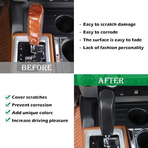 LLKUANG Center Console Gear Shift Head Cover Trim FIt for Toyota Tundra 2014-2021 Car Accessories (Carbon Fiber Pattern) in Saudi Arabia