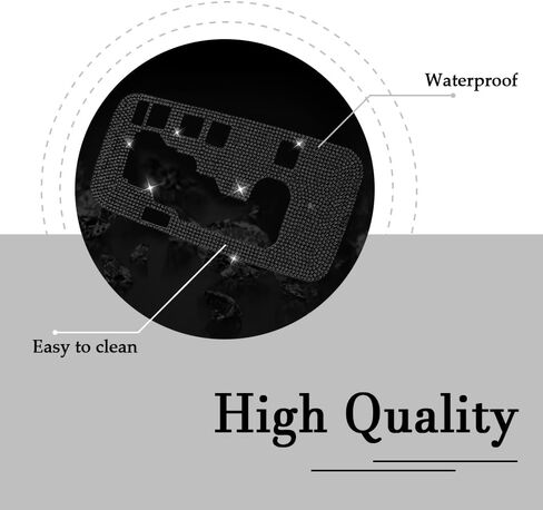 ملصق إطاري لغطاء صندوق ناقل الحركة من Bling Gear، ملصق غطاء صندوق نقل الحركة من Wrangler متوافق مع Wrangler 2012-2018، ملحقات داخلية للسيارة Bling للنساء والرجال (أسود) in Kuwait