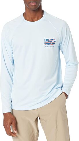 HUK Men's Pursuit Pattern, Sun Protecting Fishing Shirt in Saudi Arabia