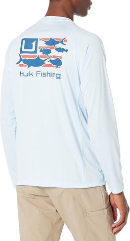 HUK Men's Pursuit Pattern, Sun Protecting Fishing Shirt in Saudi Arabia