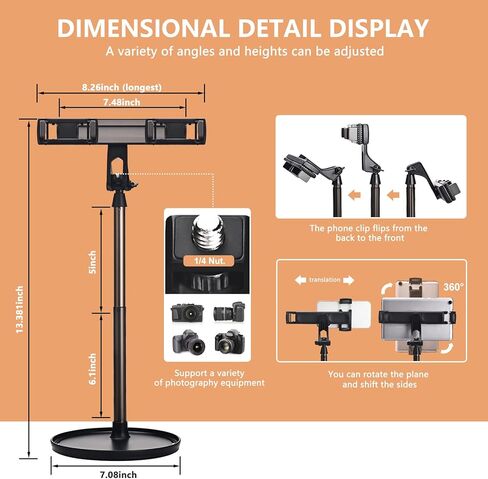 حامل الهاتف الخليوي من مكتب حامل الكمبيوتر اللوحي حامل هاتف مزدوج وسادة حامل سطح المكتب الدردشة حامل قاعدة مرجحة، ملحقات هاتف iPad أساسيات المكتب المنزلي زاوية ارتفاع قابلة للتعديل، مهد الهاتف المحمول المكتبي in Kuwait
