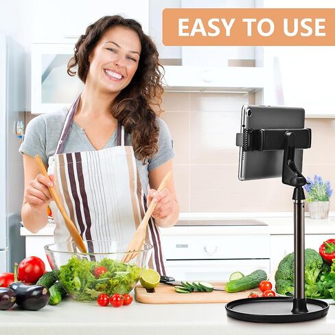 حامل الهاتف الخليوي من مكتب حامل الكمبيوتر اللوحي حامل هاتف مزدوج وسادة حامل سطح المكتب الدردشة حامل قاعدة مرجحة، ملحقات هاتف iPad أساسيات المكتب المنزلي زاوية ارتفاع قابلة للتعديل، مهد الهاتف المحمول المكتبي in Kuwait