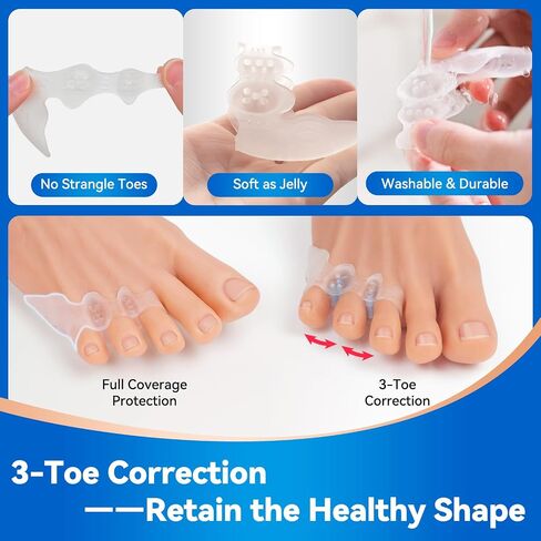 Tech Love 2 Pairs Original Adjustable, Pinky Toe Separators Soft Spacers Tailors Pads to Wear with Shoes, Tail toes Bunion Corrector Foot Pain Relief, Morton’s Neuroma in Saudi Arabia