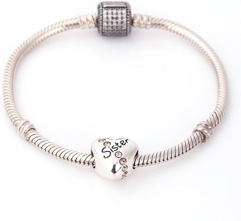 سحر قلب الأخت من الفضة الإسترليني عيار 925، سحر الحب العائلي معًا يناسب سوار باندورا الأوروبي in Kuwait