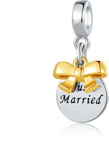 سحر الزوجين المتزوجين فقط من Bowknot التقبيل متوافق مع أساور Pandora Charms in Saudi Arabia