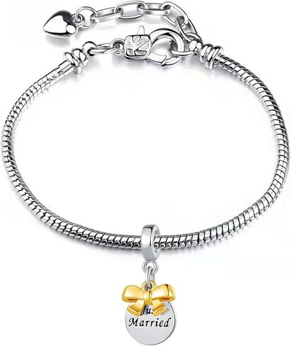 سحر الزوجين المتزوجين فقط من Bowknot التقبيل متوافق مع أساور Pandora Charms in Saudi Arabia