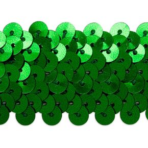 Trims by the Yard 3 Row 1 1/4" Metallic Stretch Sequin Red | (10 Yard Cut) Trim in Kuwait