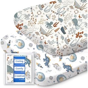 TotBasic Premium Stretchy Bassinet Cradle Sheets (2-Pack) -Hypoallergenic, Silky Comfort, Buttery Soft, Calming Effect, All-Season in Saudi Arabia