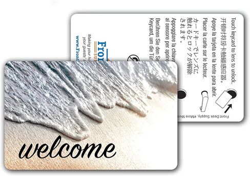 FrontDesk Supply MF1K RFID Key Cards for Hotel and Motel Welcome Room Key Relaxing Beach Design (Set of 500) in Saudi Arabia