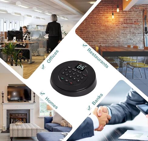 Intercoms Wireless for Home Full Duplex Hands Free Intercom System for Home,Business Office,Bank,Hotel Use with 2500 Feet Range in Open Area (Black-2) in Kuwait