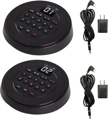 Intercoms Wireless for Home Full Duplex Hands Free Intercom System for Home,Business Office,Bank,Hotel Use with 2500 Feet Range in Open Area (Black-2) in Kuwait