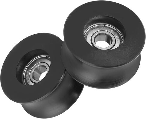 U Groove Pulley Roller Guide Wheel High Quality Durable Smooth Operation U Type Pulley for Doors and Track Drive Mechanical Equipment Black 8x39.5x20.1mm 4pcs in Saudi Arabia
