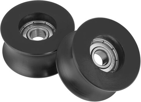U Groove Pulley Roller Guide Wheel High Quality Durable Smooth Operation U Type Pulley for Doors and Track Drive Mechanical Equipment Black 8x39.5x20.1mm 4pcs in Saudi Arabia