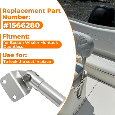 دبوس مقعد قابل للانعكاس لبوسطن Whaler Montauk Dauntless 1566280 ، أجهزة محور مقعد القارب - 7/8 "استبدال OEM القطر in Saudi Arabia