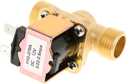 Keenso Electric Solenoid Valve, Brass, 1/2 inch, DC 12V, Normally Closed, for Intelligent Drinking Fountains, Water Heaters, Straight Drinking Machines in Saudi Arabia