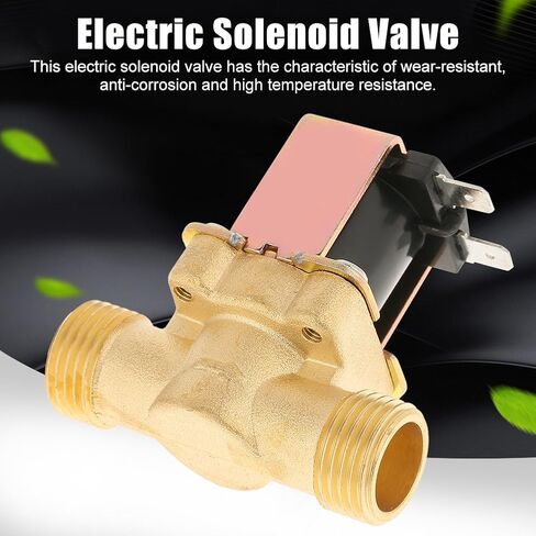 Keenso Electric Solenoid Valve, Brass, 1/2 inch, DC 12V, Normally Closed, for Intelligent Drinking Fountains, Water Heaters, Straight Drinking Machines in Saudi Arabia