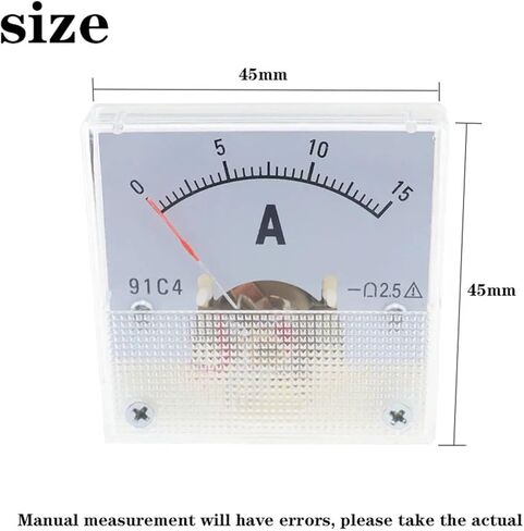 91C4-A DC Pointer Type Ammeter 1A 2A 3A 5A 10A 15A 30A 50A 75A 500A Analog Mechanics Plate Table 1Pcs(30A) in Kuwait