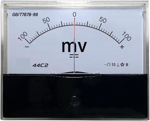 44C2 Positive and Negative Millivoltmeter Voltage ± 20mV 25mV Pointer DC Bidirectional 1Pcs(-75mV to 75mV) in Saudi Arabia