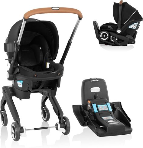 Evenflo Gold Shyft DualRide Infant Car Seat and Stroller Combo with Carryall Storage (Moonstone Gray) in Kuwait