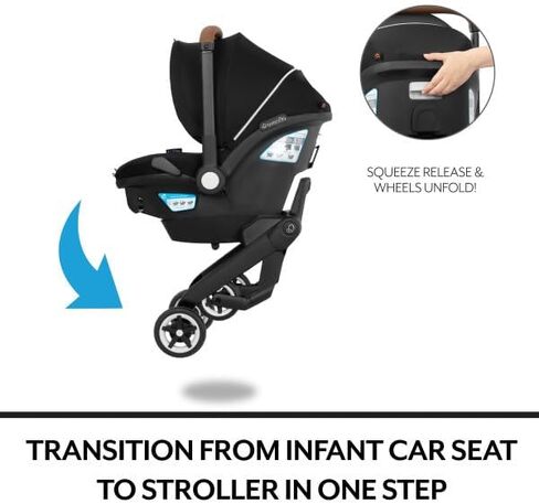 Evenflo Gold Shyft DualRide Infant Car Seat and Stroller Combo with Carryall Storage (Moonstone Gray) in Kuwait