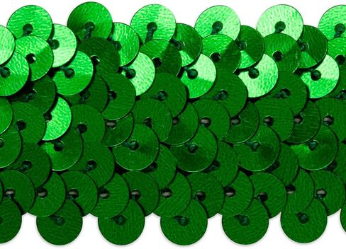 Trims by the Yard 3 Row 1 1/4" Metallic Stretch Sequin Red | (10 Yard Cut) Trim in Kuwait