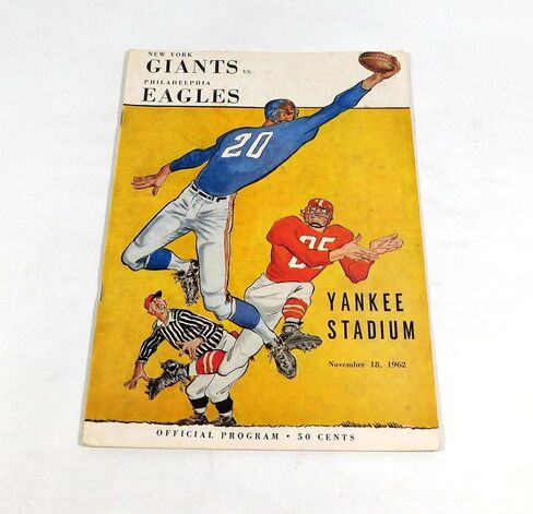 1962 Philadelphia Eagles at New York Giants NFL Football Program 11-18-62 - NFL Programs in Saudi Arabia