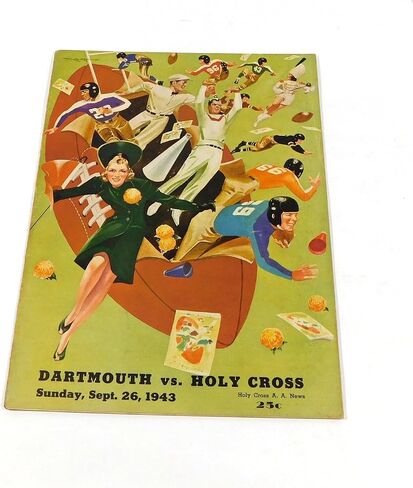 1943 Dartmouth at Holy Cross College Football Program 9-26-43 - College Programs in Saudi Arabia