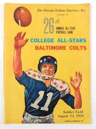 1959 برنامج Baltimore Colts مقابل College All Stars Football Program 8/14/59 - برامج اتحاد كرة القدم الأميركي in Saudi Arabia