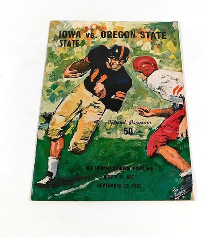 1962 Iowa at Oregon State College Football Program 9-22-62 - College Programs in Saudi Arabia