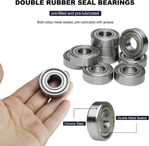 10 PCS 6202-Zz Metal Seal Seal Bullings Deep Groove Ball ، أداء مسبقًا ومستقرًا ومحامل فعالة من حيث التكلفة (6202 ZZ) in Kuwait