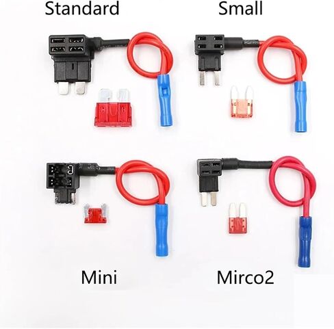 12V Fuse Holder Add-a-Circuit Adapter Mini Small Standard ATM APM Blade Auto Fuse with Holder with 10A Blade Car Fuse 1Pcs(Mirco2) in Saudi Arabia
