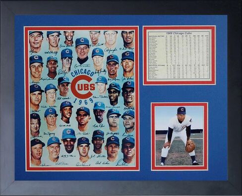 Legends Never Die 1969 Chicago Cubs Framed Photo Collage, 11x14-Inch, (11058U) in Saudi Arabia