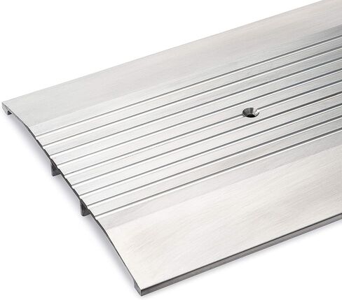 7" Wide x 1/2" Heavy Duty Corrugated Aluminum Threshold Made in USA (3 FT (36") Long) in Saudi Arabia