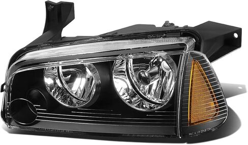 Auto Dynasty Headlight Assembly Compatible with 2006-2010 Dodge Charger, Passenger/Right Side Halogen Headlamps Replacement, CH2503163, Black Housing in Saudi Arabia