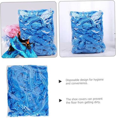 DOITOOL 200pcs Disposable Non-woven Shoe Covers and - for Parties and Events and Breathable for Indoor and Outdoor Use in Saudi Arabia
