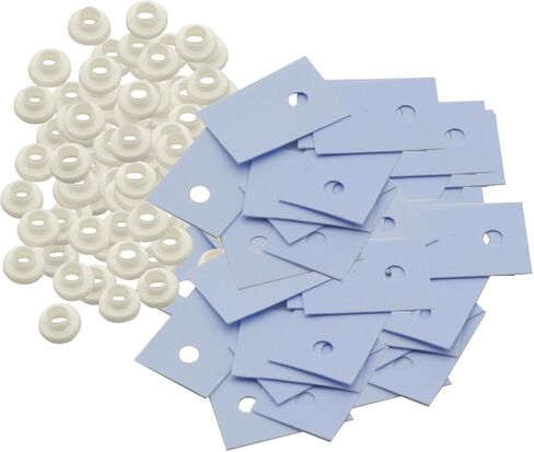 100Pcs TO-220 Transistor Plastic Insulation Washer + 100Pcs TO-220 Isolated Silicone Pad Sheet Strip in Saudi Arabia